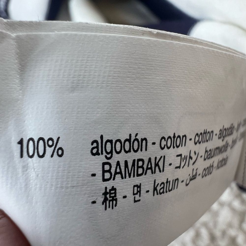 Zara Navy White Striped Long-Sleeve Cotton Rugby Preppy Polo Shirt Top SZ L - Picture 9 of 11